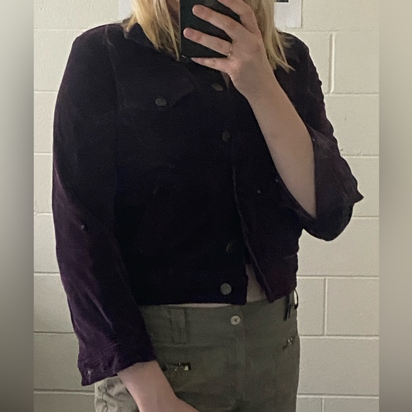 Purple Diab’less cropped corduroy jacket - Picture 6 of 6